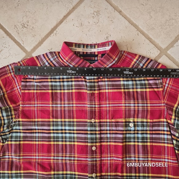 Rough Stock Panhandle Slim Mens Plaid Western Cowboy Shirt Large‎ Colorful - Picture 11 of 11